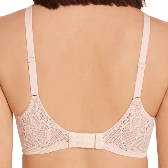 #682 DKNY Women's Lace Comfort Demi Bra in Black | Plus Size 36B | HerRoom.com - Picture 3 of 4